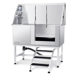 Koirien pesuamme 127 cm 304-ruostumattomasta teräksestä sähkökäyttöisellä korkeudensäädöllä