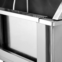 Koirien pesuamme 127 cm 304-ruostumattomasta teräksestä sähkökäyttöisellä korkeudensäädöllä