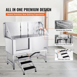 Lemmikkien pesuamme ruostumaton teräs 1575 mm 200 kg portaat luistamaton matto varustepaketti