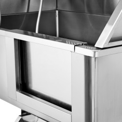 Ruostumaton teräs lemmikkien pesuallas 1575 mm kantavuus 200 kg portaat