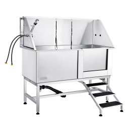 Ruostumaton teräs lemmikkien pesuallas 1575 mm kantavuus 200 kg portaat