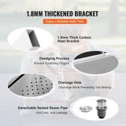 Koiran pesuallas ruostumaton teräs 1270 mm sähkökorkeussäädettävä 150 kg vasen ovi
