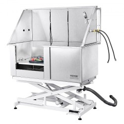 Koiran pesuallas ruostumaton teräs 1270 mm sähkökorkeussäädettävä 150 kg vasen ovi