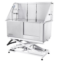 Lemmikkien ruostumaton teräskylpyallas 1270 mm sähkökorkeussäädöllä 150 kg