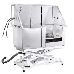 Lemmikkien ruostumaton teräskylpyallas 1270 mm sähkökorkeussäädöllä 150 kg