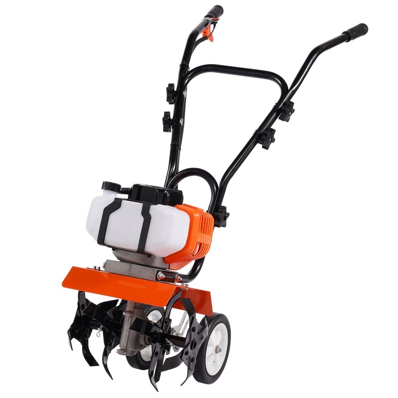 Bensiinikäyttöinen puutarhajyrsin 43 cm3 2-tahti 4 säädettävää terästä 300 mm puutarhaan