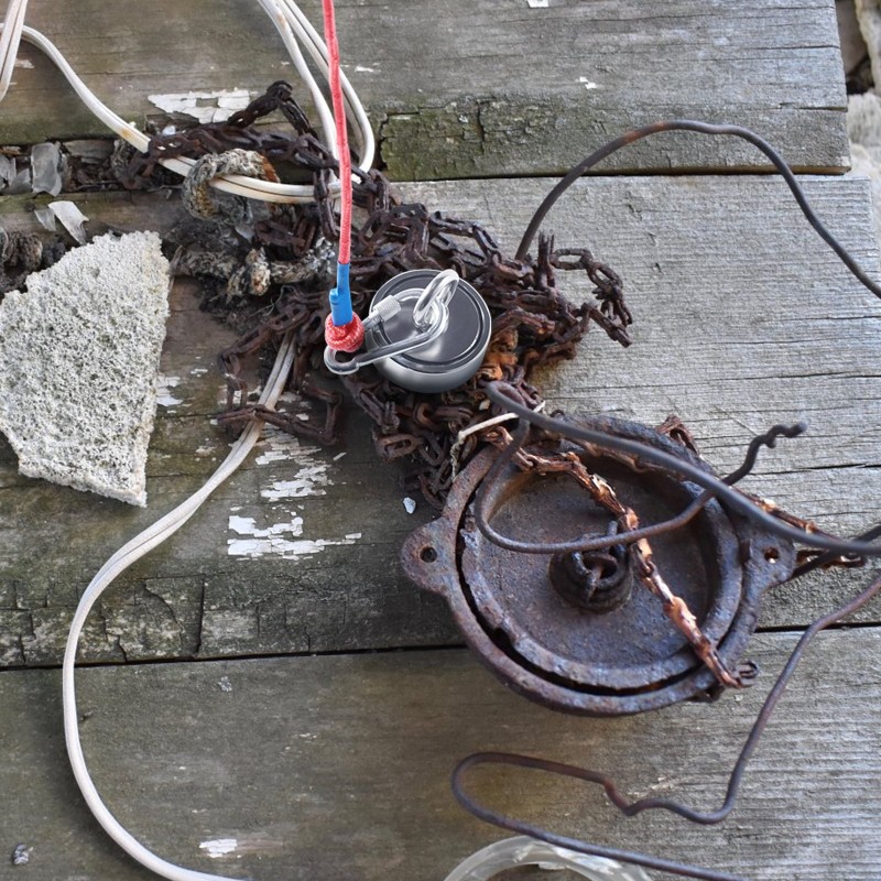 Kaksipuoleinen neodyymimagneettisarja kalastukseen 7,5 cm 544,3 kg vetovoima nikkelipinnoitteella