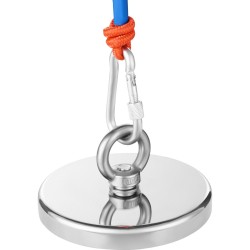 Magneettikalastussarja N35 neodyymimagneetti 590 kg vetovoima 20 m köysi sisältää tartuntakoukun