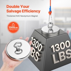 Magneettikalastussarja N35 neodyymimagneetti 590 kg vetovoima 20 m köysi sisältää tartuntakoukun