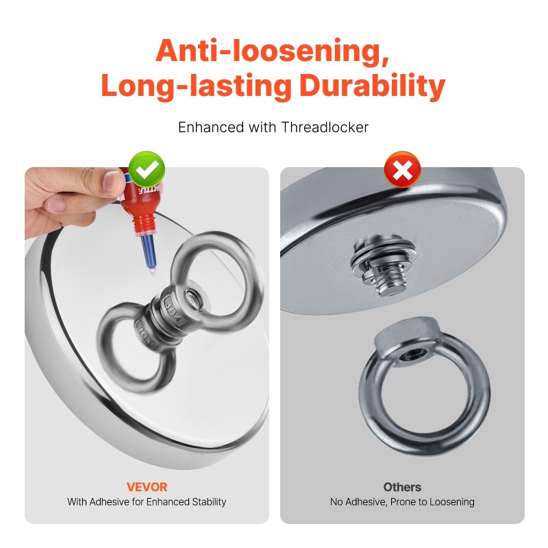 Magneettikalastussarja N35 neodyymimagneetti 590 kg vetovoima 20 m köysi sisältää tartuntakoukun