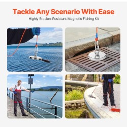 Magneettikalastussarja neodyymimagneetilla 907 kg vetolujuus 6 mm x 20 m köysi