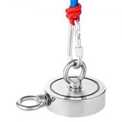 Magneettikalastuspakkaus N35 neodyymimagneetti 454 kg vetovoima kaksipuolinen sisältää köyden haavin käsineet ja silmukkapultin