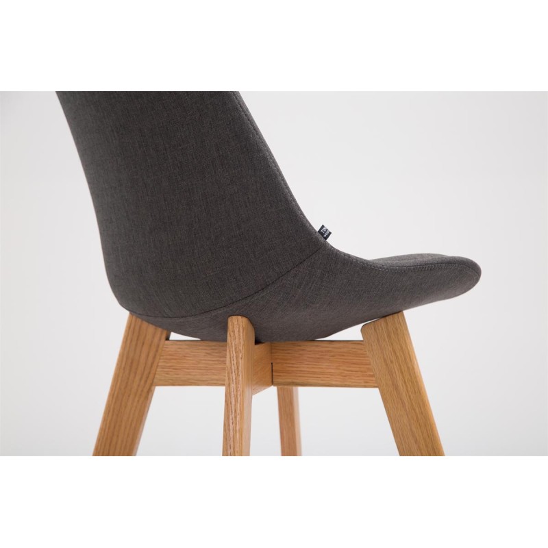 Tyylikäs baarituoli tammirungolla ja pehmustetulla istuimella