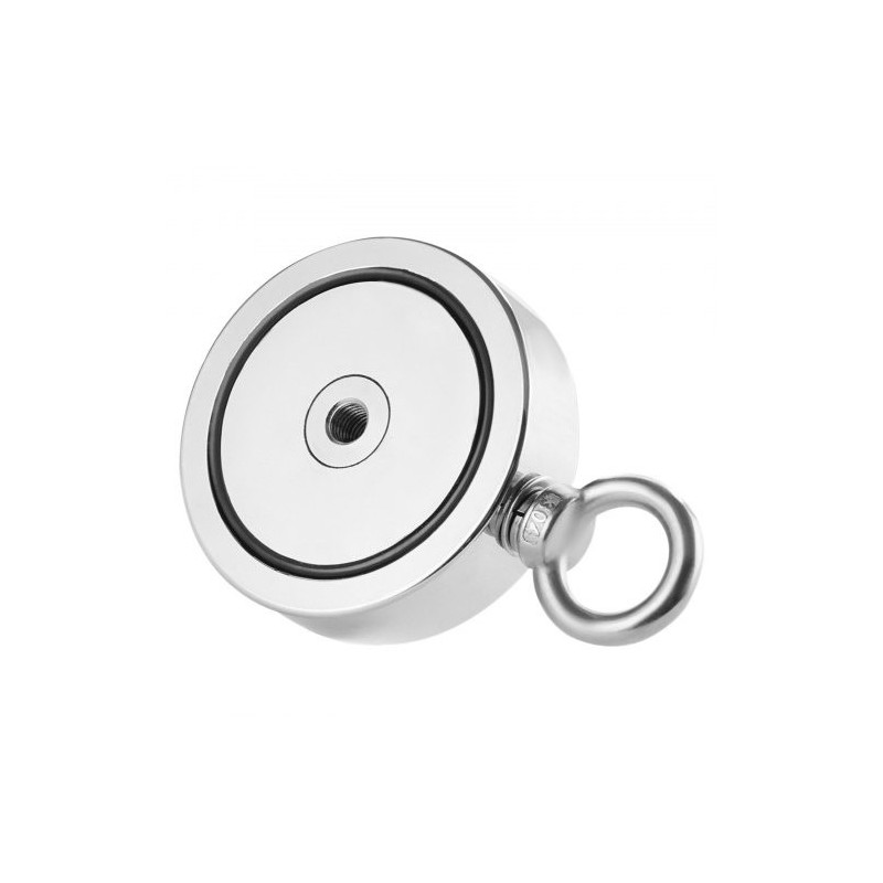 Magneettikalastuspakkaus N35-neodyymimagneetti 454 kg vetovoima kaksipuolinen sisältää köyden haavin käsineet ja silmukkapultin