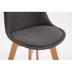 Tyylikäs baarituoli tammirungolla ja pehmustetulla istuimella