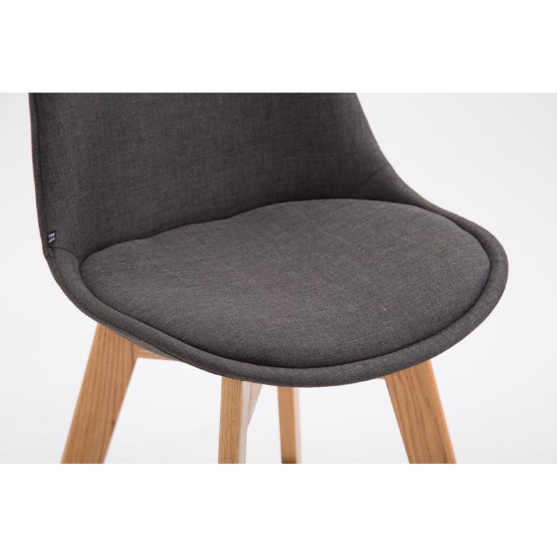 Tyylikäs baarituoli tammirungolla ja pehmustetulla istuimella