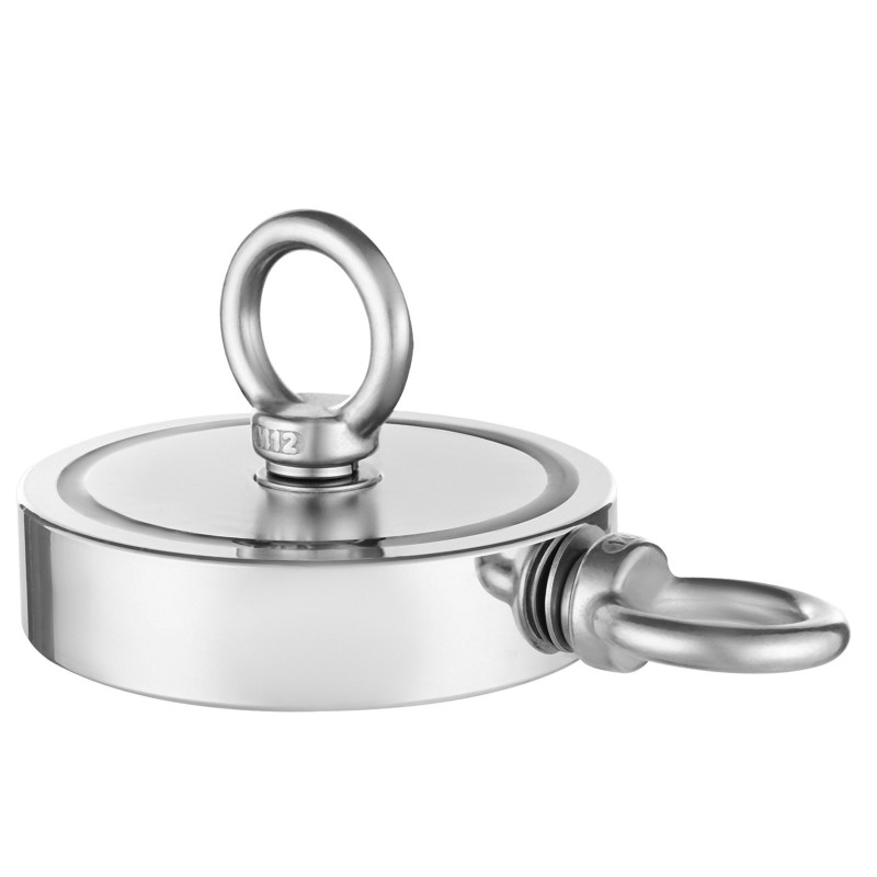 Magneettikalastussarja neodyymimagneetilla 907 kg vetovoima kaksipuolinen sisältää koukun ja hanskat