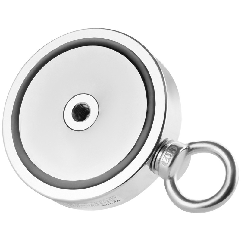 Magneettikalastussarja neodyymimagneetilla 907 kg vetovoima kaksipuolinen sisältää koukun ja hanskat