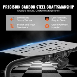 Ratin teline hiiliteräsrunko taittuva korkeussäädettävä X-muotoinen vakaa polkimille