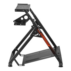 Säädettävä kokoontaitettava ratinteline Q235A hiiliteräs musta yhteensopiva Logitech Thrustmaster Fanatec säädettävällä