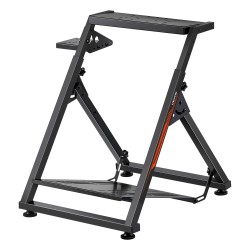 Säädettävä kokoontaitettava ratinteline Q235A-hiiliteräs musta yhteensopiva Logitech Thrustmaster Fanatec säädettävällä