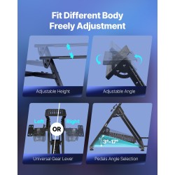 Ratin teline hiiliteräksinen säädettävä taittuva ajosimulaattoreille yhteensopiva