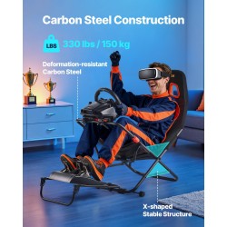 Rattiteline ajosimulaattorille Q235A-teräs säädettävä taitettava 470 mm istuinleveys