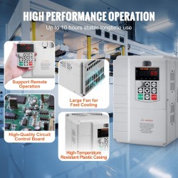 Taajuusmuuttaja 7,5 kW 34A 3-vaihemoottorille 0–400 Hz