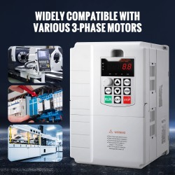 Taajuusmuuttaja 7,5 kW 34A 3-vaihemoottorille 0–400 Hz