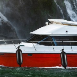 Täytettävät PVC-venepuskurit 16,5 x 58,4 cm 4 kpl köysillä säilytyslaukulla