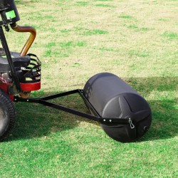 Vedettävä nurmijyrä 445 mm muovirumpu teräsrunko 400 paunaa täytettävä traktoriin tai mönkijään
