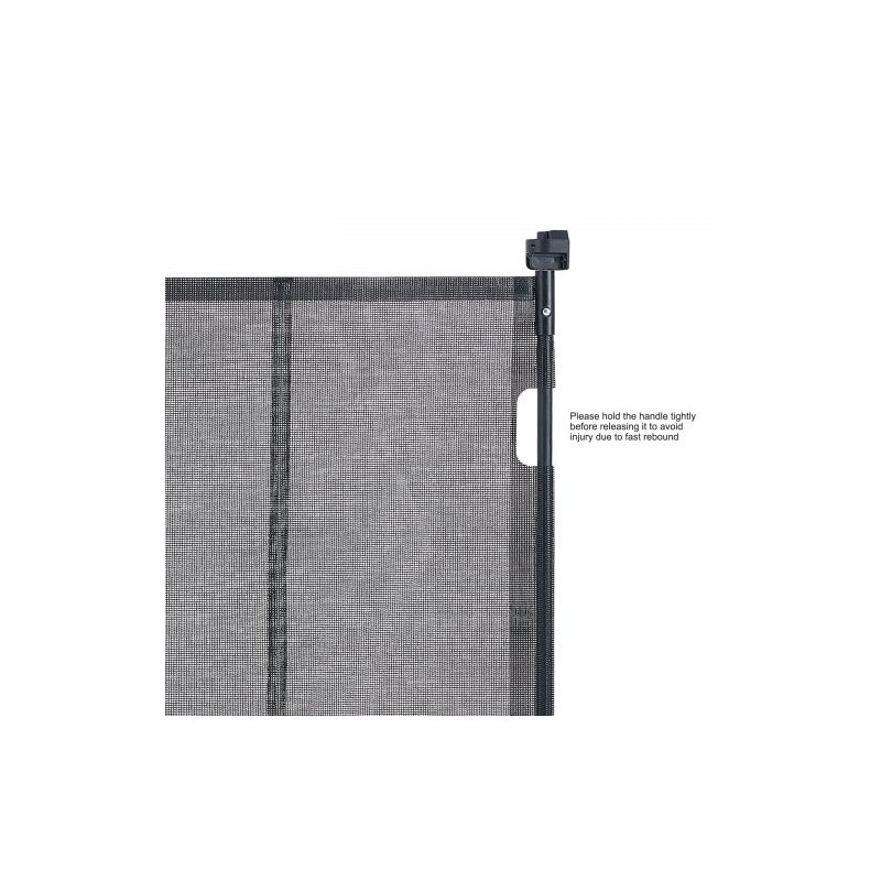 Verkollinen sisäänvedettävä turvaportti 86,9cm korkea 195,1cm leveä musta lapsille ja lemmikeille