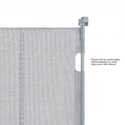 Vedettävä verkkoinen turvaportti korkeus 86,9 cm leveys jopa 152,4 cm harmaa sisäkäyttöön