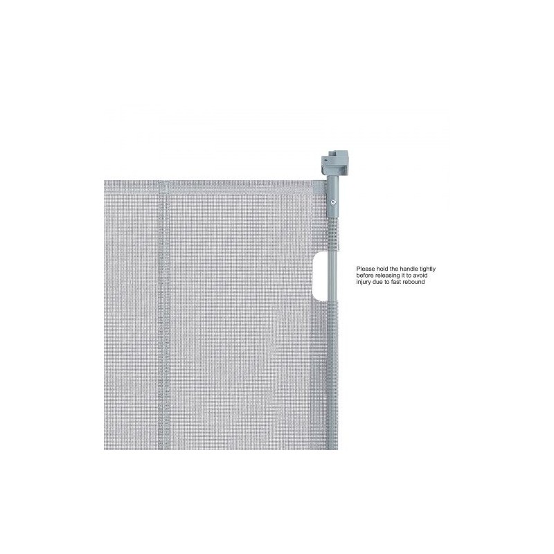 Vedettävä verkkoinen turvaportti korkeus 86,9 cm leveys jopa 152,4 cm harmaa sisäkäyttöön