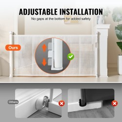 Sisäänvedettävä verkkoturvaportti 86,9 cm korkea leveys enintään 195,1 cm lapsille ja lemmikeille