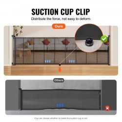 Rullautuva verkkoportti korkeus 87 cm ulottuu 295 cm musta lapsille ja lemmikeille