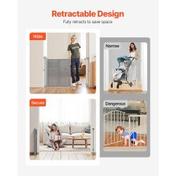 Sisäänvedettävä turvaportti 870 mm korkea enintään 1800 mm leveä verkko ja lasikuiturunko