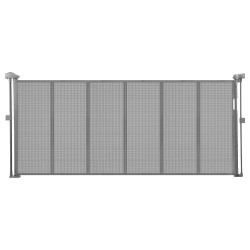 Sisäänvedettävä turvaportti 870 mm korkea enintään 1800 mm leveä verkko ja lasikuiturunko