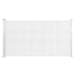 Turvaportti sisään vedettävä verkkokangas lasikuiturunko korkeus 870 mm leveys 1400 mm valkoinen