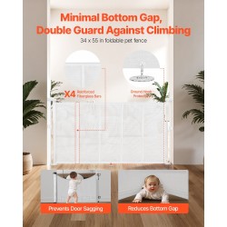 Turvaportti sisään vedettävä verkkokangas lasikuiturunko korkeus 870 mm leveys 1400 mm valkoinen