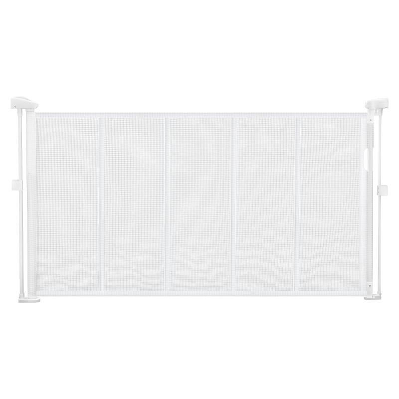 Turvaportti sisään vedettävä verkkokangas lasikuiturunko korkeus 870 mm leveys 1400 mm valkoinen