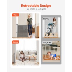 Turvaportti ulosvedettävä 870 mm korkea 1400 mm leveä harmaa verkkopaneeli lasikuiturunko