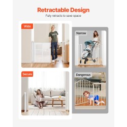 Sisäänvedettävä turvakaide 870 mm korkea 1800 mm leveä lasikuiturunko ja verkkopaneeli sisäkäyttöön