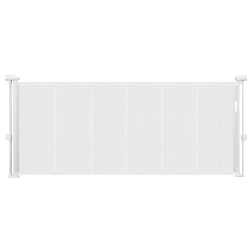 Sisäänvedettävä turvakaide 870 mm korkea 1800 mm leveä lasikuiturunko ja verkkopaneeli sisäkäyttöön