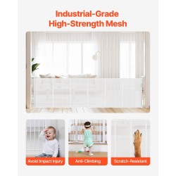 Retraktiivinen turvaportti verkkokangas ja lasikuiturunko 870 millimetriä korkea 2800 millimetriä leveä valkoinen