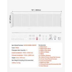 Retraktiivinen turvaportti verkkokangas ja lasikuiturunko 870 millimetriä korkea 2800 millimetriä leveä valkoinen