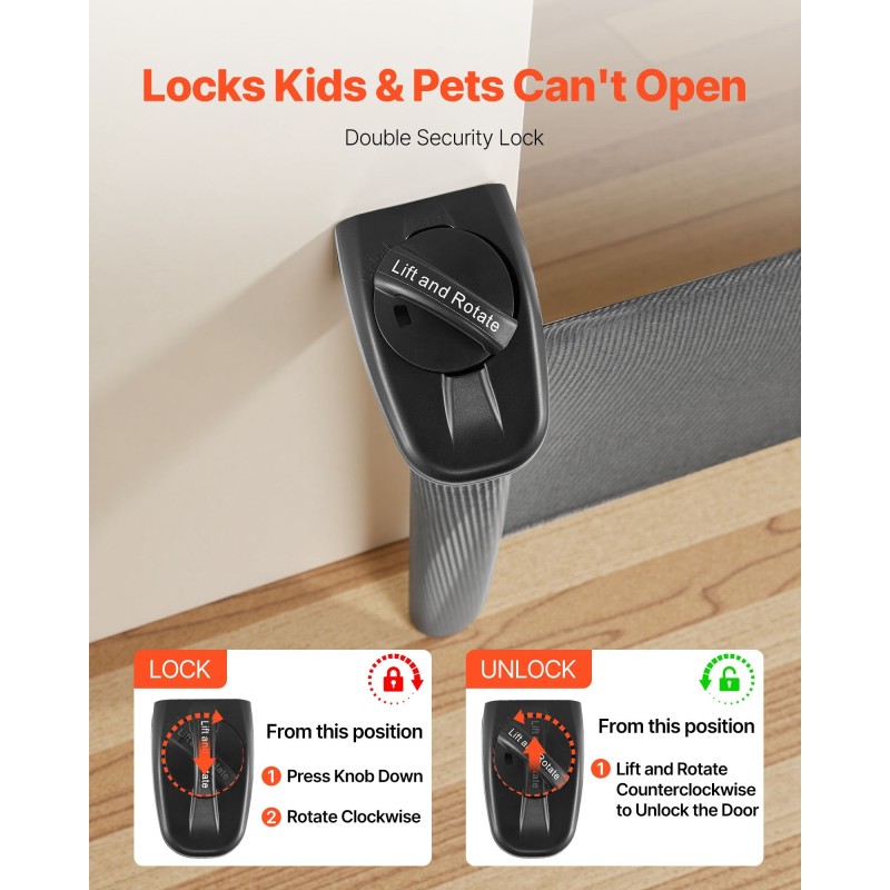 Sisäänvedettävä turvaportti joustava verkkokangas 1450 millimetriä leveä 980 millimetriä korkea musta turvalukolla