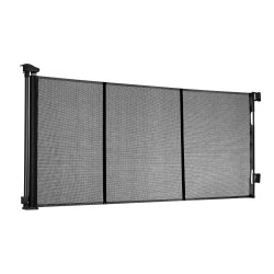 Sisäänvedettävä turvaportti 3100 mm leveä 795 mm korkea lasikuituvahvisteinen verkkokangas musta