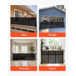 Sisäänvedettävä turvaportti 3100 mm leveä 795 mm korkea lasikuituvahvisteinen verkkokangas musta