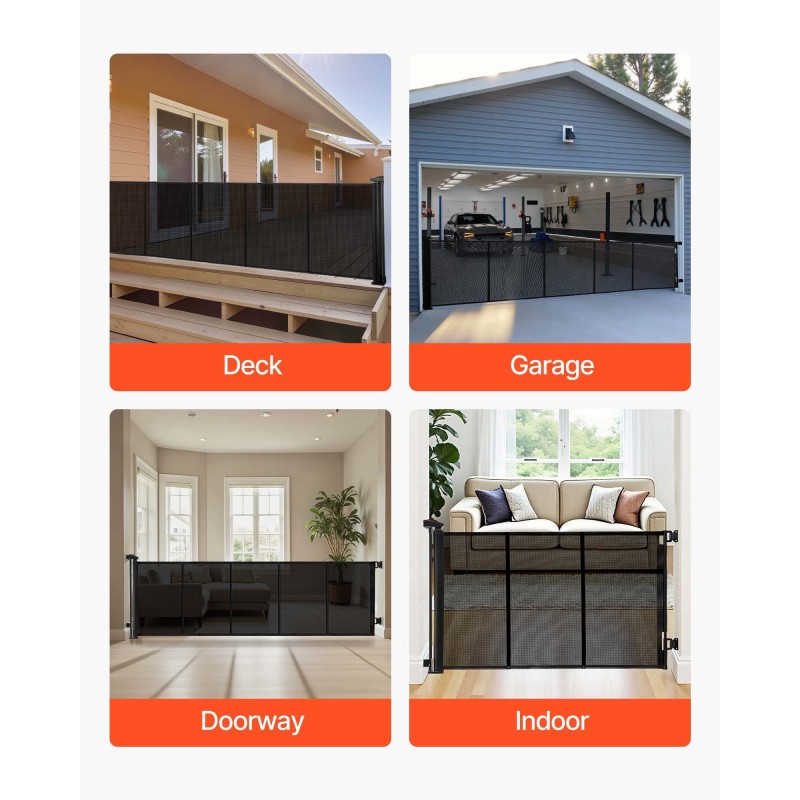 Sisäänvedettävä turvaportti 3100 mm leveä 795 mm korkea lasikuituvahvisteinen verkkokangas musta